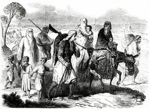 Chrétiens de Damas émigrant à Beyrouth, illustration de Le Monde Illustré, 24 novembre 1860
